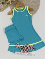 Vestido Infantil Siri Kids Sport Flavia Azul 41758 Vestido Infantil Siri Kids Sport Flavia Azul 41758
