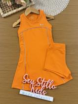 Vestido Infantil Siri Kids Sport Livia Laranja 41957 Vestido Infantil Siri Kids Sport Livia Laranja 41957