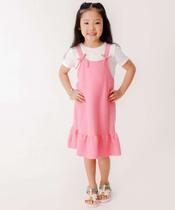 Vestido Infantil Sobreposição Marisa Tam 4 a 10-22058 Vestido Infantil Sobreposição Marisa Tam 4 a 10-22058