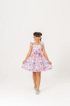 Vestido Infantil Stitch Azul e Rosa