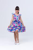 Vestido Infantil Stitch Azul