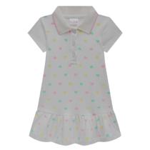 Vestido infantil suedine coração colorido off white kukiê Vestido infantil suedine coração colorido off white kukiê