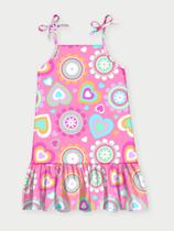 Vestido Infantil Sweet Hearts Rosa Abrange