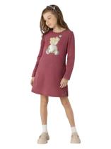 Vestido Infantil Tamanho 10 Manga Longa Mundi/Elian/Fakini Inverno