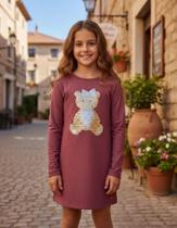Vestido Infantil Tamanho 10 Manga Longa Mundi/Elian/Fakini Inverno