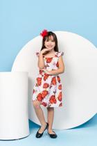 Vestido infantil tecido crepe Vestido infantil tecido crepe