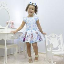 Vestido infantil tema Frozen - Uma Aventura Congelante