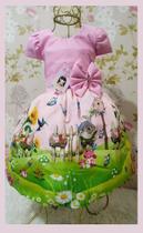 Vestido Infantil tema Jardins / Jardim Encantado / Passaros Vestido Infantil tema Jardins / Jardim Encantado / Passaros