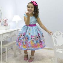 Vestido infantil tema Lol Sereia - Splash Queen