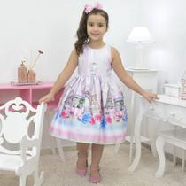 Vestido infantil tema Paris Torre Eiffel