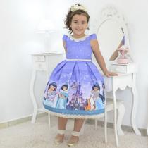 Vestido infantil tema Princesa Jasmine - Aladdin Vestido infantil tema Princesa Jasmine - Aladdin