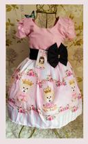 Vestido Infantil tema Ursa Real Vestido Infantil tema Ursa Real