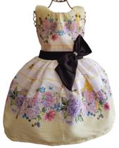 Vestido Infantil Temático Abelhinha para Festas Menina Vestido Festa a Fantasia 1547