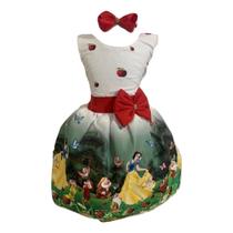 Vestido Infantil Temático Branca De Neve Jardim Reg