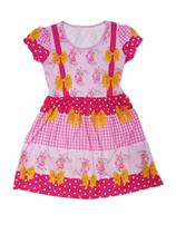 Vestido Infantil Temático Caipira Estampado Festa Junina Vestido Infantil Temático Caipira Estampado Festa Junina