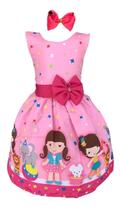 Vestido Infantil Temático Circo Meninas Palhacinhas