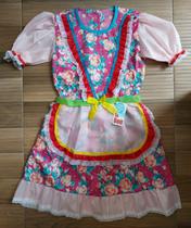 Vestido Infantil Temático Festa Junina Julina Xadrez