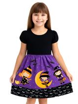Vestido Infantil Temático Halloween Bruxinhas