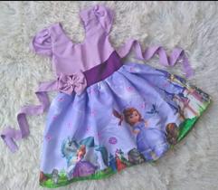 Vestido Infantil Temático Infantil Princesa Sofia Vestido Infantil Temático Infantil Princesa Sofia
