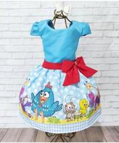 Vestido Infantil Temático Luxo Galinha Pintadinha