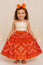 Vestido Infantil Temático Moana Luxo Festa - Confortável e Elegante