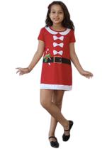 Vestido Infantil Temático Natal Mamãe Noel Vestido Infantil Temático Natal Mamãe Noel