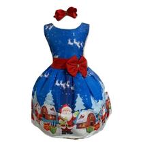Vestido Infantil Temático Natal Papai Noel