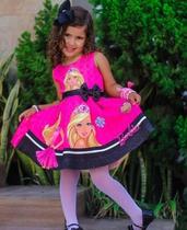 Vestido Infantil Temático Neoprene Barbie Vestido Infantil Temático Neoprene Barbie