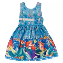 Vestido Infantil Temático Pequena Sereia Vestido Infantil Temático Pequena Sereia