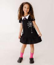 Vestido Infantil Temático Preto com Detalhes Divertido-11022