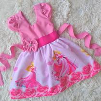 Vestido Infantil Temático Simples Bela Adormecida