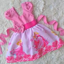 Vestido Infantil Temático Simples Bela Adormecida Vestido Infantil Temático Simples Bela Adormecida