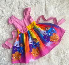 Vestido Infantil Temático Simples Bolofofo Arco-íris