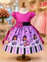Vestido Infantil Temático Simples Casa da Gabby RF03 Vestido Infantil Temático Simples Casa da Gabby RF03