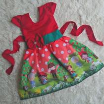 Vestido Infantil Temático Simples Chapeuzinho Vermelho