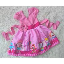Vestido Infantil Temático Simples Circo Rosa