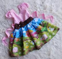 Vestido Infantil Temático Simples Fazendinha RF02