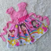 Vestido Infantil Temático Simples Maria Clara e JP RF02 Vestido Infantil Temático Simples Maria Clara e JP RF02