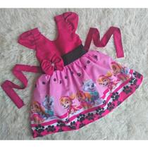 Vestido Infantil Temático Simples Patrulha Canina