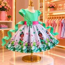 Vestido Infantil Temático Simples Tiana Baby a Princesa e o Sapo