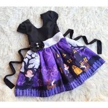 Vestido Infantil Temático Simples Wandinha Vestido Infantil Temático Simples Wandinha