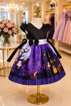 Vestido Infantil Temático Simples Wandinha