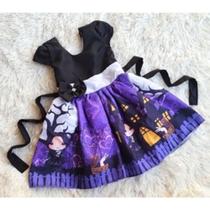 Vestido Infantil Temático Simples Wandinha