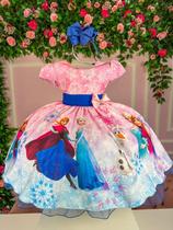 Vestido Infantil Temáticos da Gigi Frozen Rosa - tematicos