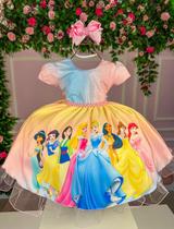 Vestido Infantil Temáticos da Gigi Princesas Disney Colorido