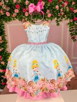 Vestido infantil Tematicos da Miss Cinderela Azul