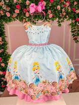 Vestido Infantil Tematicos Da Miss Cinderela Luxo