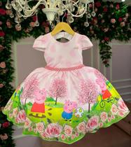 Vestido Infantil Temáticos Kids Rosa Luxo