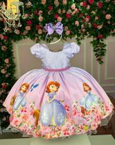 Vestido Infantil Temáticos Lílas Princesa Sofia