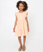 Vestido Infantil Textura Babado Marisa Tam 4 a 10 Lara-79215 Vestido Infantil Textura Babado Marisa Tam 4 a 10 Lara-79215